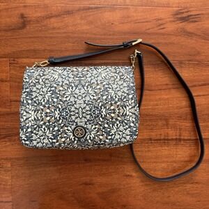 TORY BURCH Floral Print Crossbody Bag 9x6.5x2